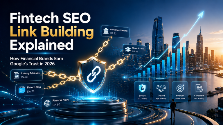 Fintech SEO Link Building Explained: How Financial Brands Earn Google’s Trust in 2026